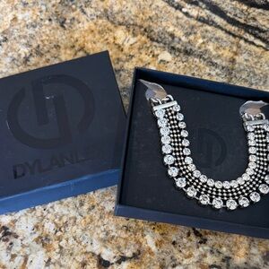 Dylan’s Silver/CZ choker. Great for making any day/night outfit trending